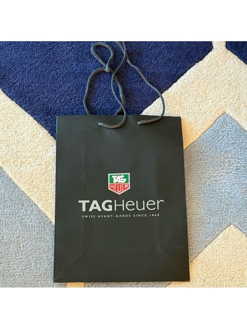 TAG Heuer Classic Logo Vintage Black Shopping Bag